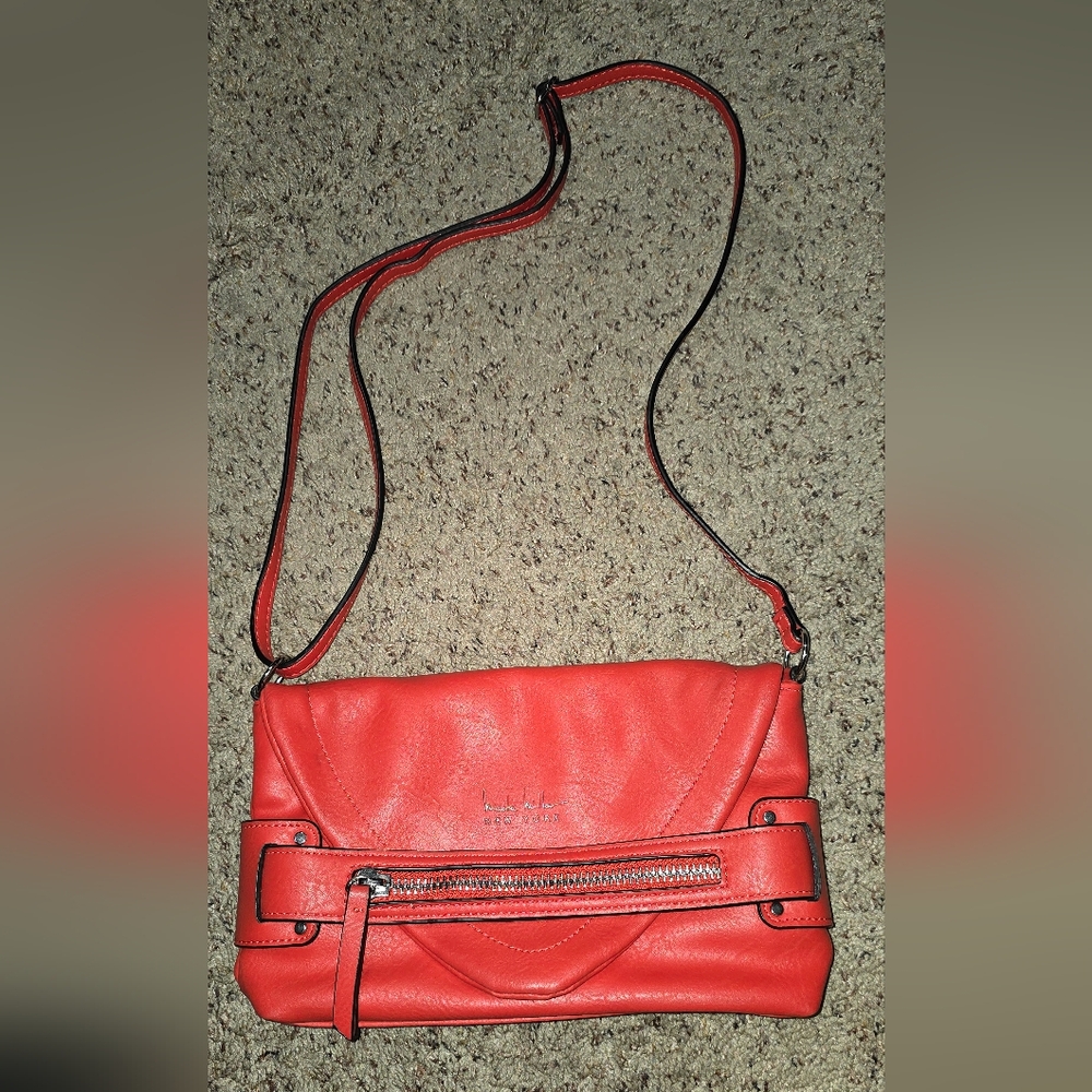 Nicole Miller Red Crossbody Bag